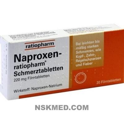 NAPROXEN ratiopharm Schmerztabl. Filmtabletten 20 St