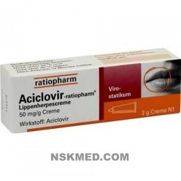 ACICLOVIR ratiopharm Lippenherpescreme 2 g