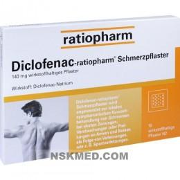 DICLOFENAC ratiopharm Schmerzpflaster 10 St