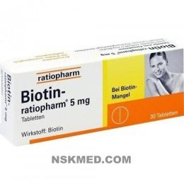 BIOTIN RATIOPHARM 5 mg Tabletten 30 St