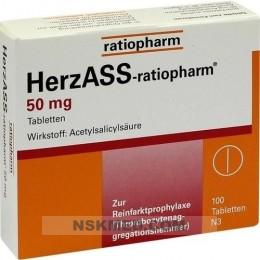 HERZASS ratiopharm 50 mg Tabletten 100 St