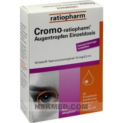 CROMO RATIOPHARM Augentropfen Einzeldosis 20X0.5 ml