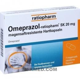 OMEPRAZOL ratiopharm SK 20 mg msr.Hartkaps. 7 St