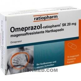 OMEPRAZOL ratiopharm SK 20 mg msr.Hartkaps. 14 St