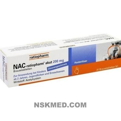NAC ratiopharm akut 200 mg Hustenlöser Brausetabl. 20 St