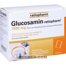 Глюкозамин ратиофарм порошок по 1500мг (GLUCOSAMIN ratiopharm 1500 mg Plv.z.H.e.L.z.Einn.) 30 St