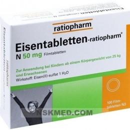 EISENTABLETTEN ratiopharm N 50 mg Filmtabletten 100 St