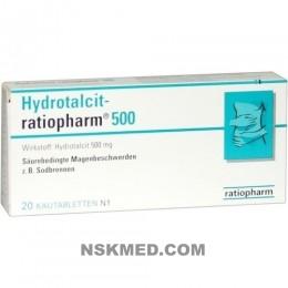 HYDROTALCIT ratiopharm 500 mg Kautabletten 20 St