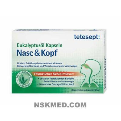 Тетесепт эвкалиптовое масло при простуде, капсулы для носа и головы (TETESEPT Eukalyptusöl Kapseln Nase & Kopf) 20 St