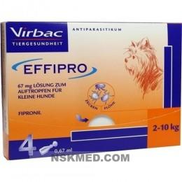 EFFIPRO 67 mg Pip.Lsg.z.Auftropf.f.kl.Hunde 4 St