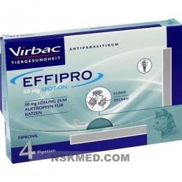 EFFIPRO 50 mg Lösung z.Auftropfen f.Katzen 4 St