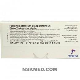 FERRUM METALLICUM praeparatum D 6 Ampullen 8X1 ml