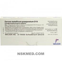 FERRUM METALLICUM praeparatum D 10 Ampullen 8X1 ml