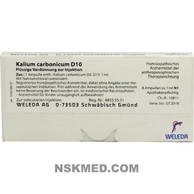 KALIUM CARBONICUM D 10 Ampullen 8X1 ml