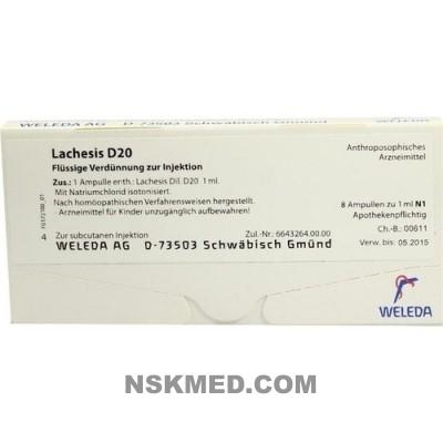 LACHESIS D 20 Ampullen 8X1 ml