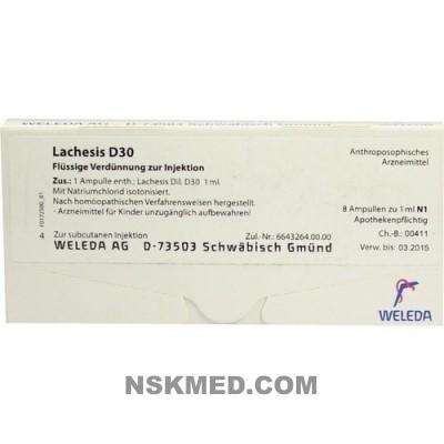 LACHESIS D 30 Ampullen 8X1 ml