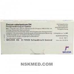ZINCUM VALERIANICUM D 4 Ampullen 8X1 ml