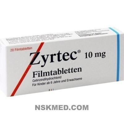 Зиртек таблетки (ZYRTEC) Filmtabletten 20 St