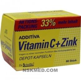 ADDITIVA Vitamin C+Zink Depotkaps.Aktionspackung 80 St