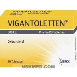 Вигантолеттен витамин D3 (VIGANTOLETTEN 500 I.E. Vitamin D3) Tabletten 50 St