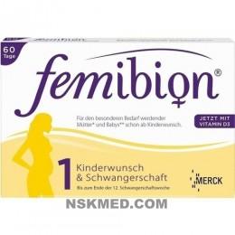 FEMIBION Schwangerschaft 1 D3+800 μg Folat Tabl. 60 St