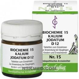 BIOCHEMIE 15 Kalium jodatum D 12 Tabletten 80 St