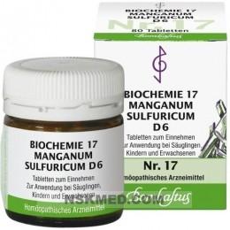 BIOCHEMIE 17 Manganum sulfuricum D 6 Tabletten 80 St