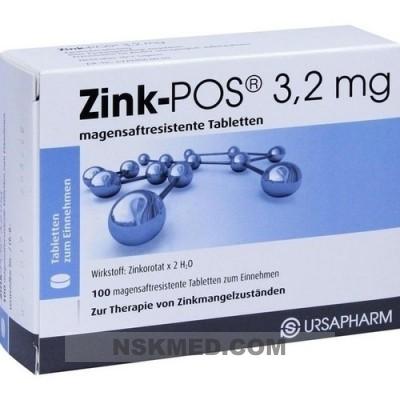 ZINK POS 3,2 mg magensaftresistente Tabletten 100 St