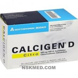 CALCIGEN D Citro 600 mg/400 I.E. Kautabletten 100 St