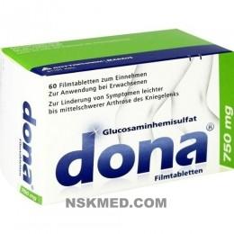 Дона 750мг таблетки покрытые оболочкой (DONA 750 mg Filmtabletten) 60 St