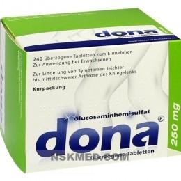 Дона таблетки (DONA) 250 mg überzogene Tabletten 240 St