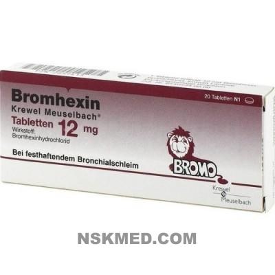 BROMHEXIN Krewel Meuselb.Tabletten 12mg 20 St