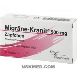 MIGRÄNE KRANIT 500 mg Zäpfchen 10 St