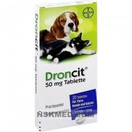 DRONCIT 50 mg Tabletten für Hunde/Katzen 20 St