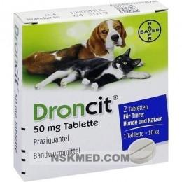Дронцит (DRONCIT) 50 mg Tabletten für Hunde/Katzen 2 St