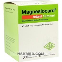 Магнезиокард ретард 15 ммоль таблетки покрытые оболочкой (MAGNESIOCARD retard 15 mmol Beutel m.ret.Filmtabl.) 30 St