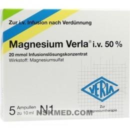 Магнезиум верла (MAGNESIUM VERLA) i.v. 50% Infus.-Lsg. 5 St