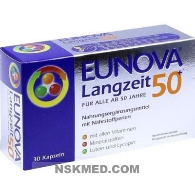 Эунова долгосрочная 50+ витамины для людей старше 50 лет капсулы (EUNOVA Langzeit 50+ Kapseln) 30 St