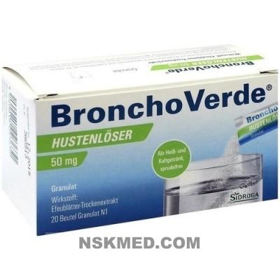 BRONCHOVERDE Hustenlöser 50 mg Granulat 20 St