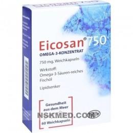 EICOSAN 750 Omega-3 Konzentrat Weichkapseln 60 St