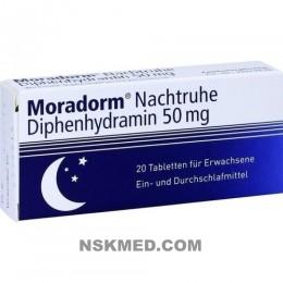 MORADORM Nachtruhe Diphenhydramin 50 mg Tabletten 20 St