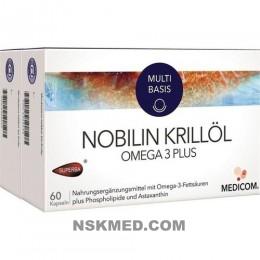 NOBILIN Krillöl Omega 3 Plus Kapseln 2X60 St