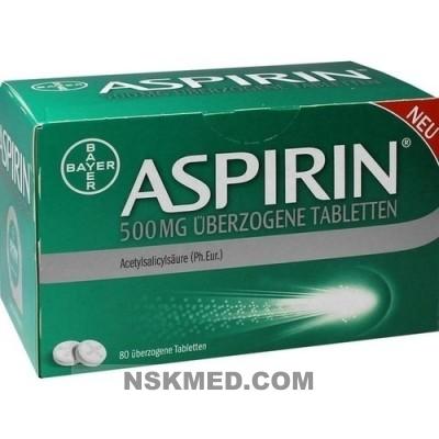 Аспирин таблетки шипучие (ASPIRIN) 500 mg überzogene Tabletten 80 St