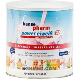HANSEPHARM Power Eiweiß plus Himbeere-Vanille Plv. 750 g