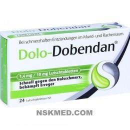 Доло-Добендан таблетки для горла (DOLO-DOBENDAN 1,4 mg/10 mg Lutschtabletten) 24 St