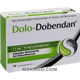 Доло-Добендан таблетки для горла (DOLO-DOBENDAN 1,4 mg/10 mg Lutschtabletten) 48 St